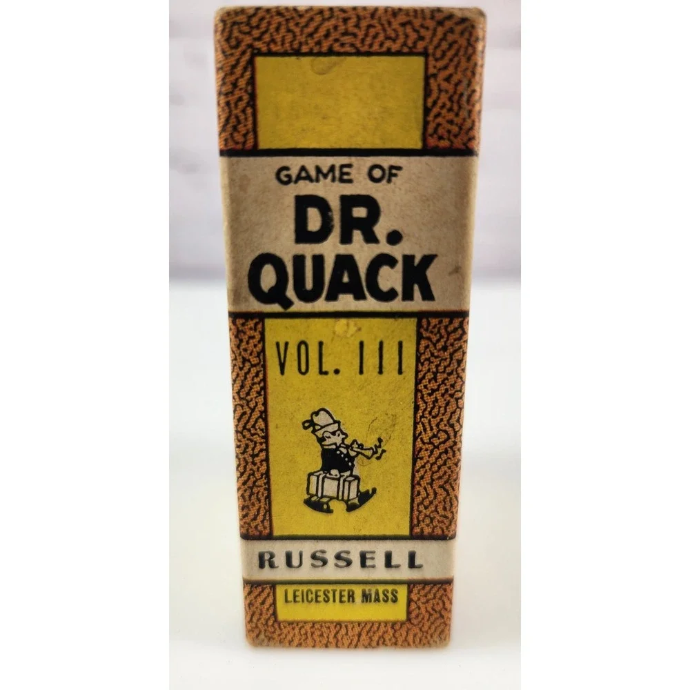 Vtg Russell Big Little Cards 2 Games Dr Quacks + Authors Great Graphics 1939